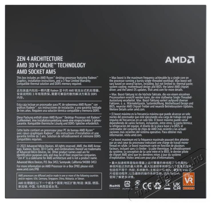 AMD Ryzen 7 7800X3D Iroda &eacute;s sz&aacute;m&iacute;t&aacute;stechnika - Sz&aacute;m&iacute;t&oacute;g&eacute;p tartoz&eacute;k - Processzor - 523598