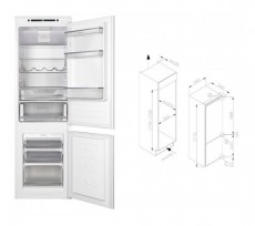 Amica BK3165.2F No Frost beépíthető hűtőszekrény Konyhai termékek - Hűtő, fagyasztó (beépíthető) - Alulfagyasztós kombinált hűtő - 349839