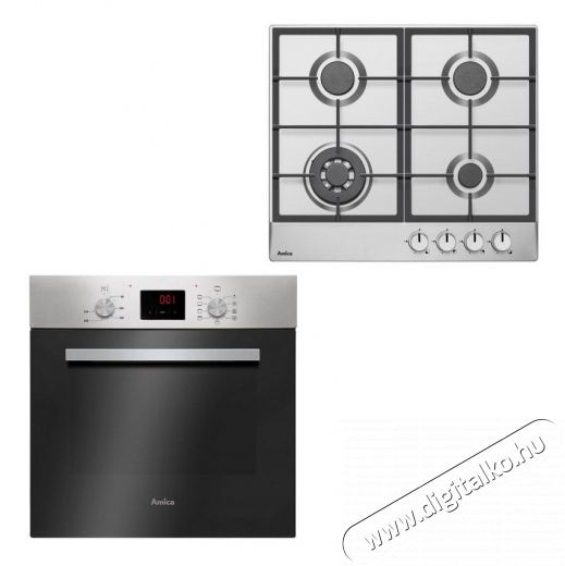 Amica BOC4510 + DP6412Z beépíthető szett Konyhai termékek - Sütő-főzőlap, tűzhely (beépíthető) - Sütő-főzőlap szett (beépíthető) - 350511