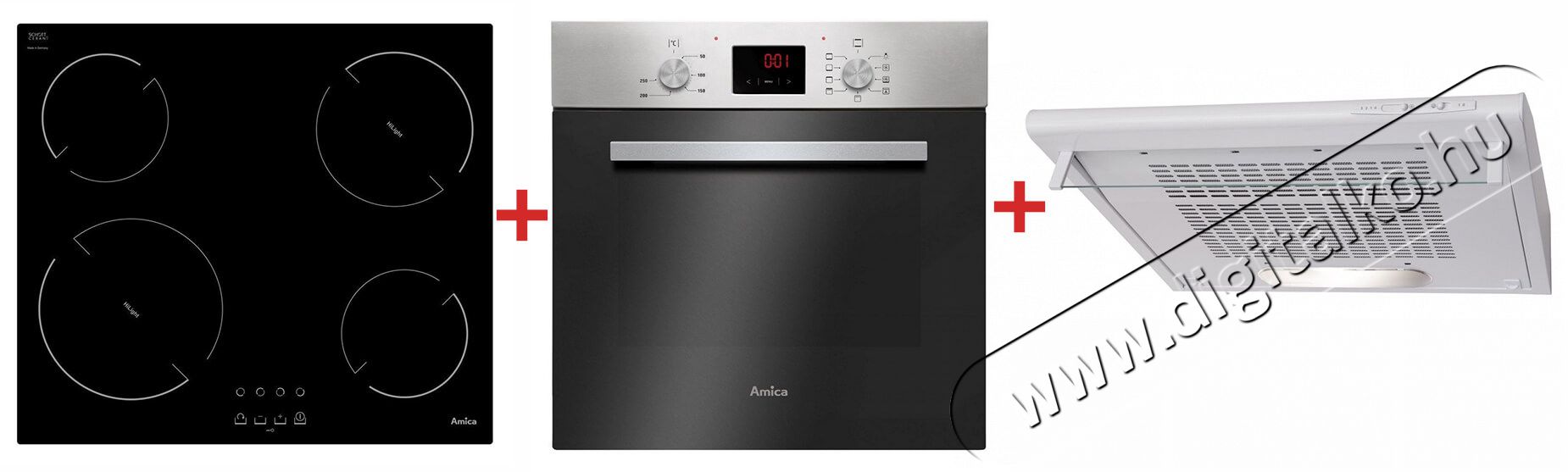 Amica BOC4510 beépíthető sütő + VH6040 kerámia főzőlap + OSC6112I páraelszívó Konyhai termékek - Sütő-főzőlap, tűzhely (beépíthető) - Sütő-főzőlap szett (beépíthető) - 345043