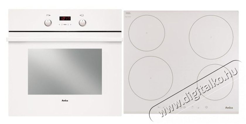 Amica BOF 5541W beépíthető sütő + HI 6140 W indukciós főzőlap Konyhai termékek - Sütő-főzőlap, tűzhely (beépíthető) - Sütő-főzőlap szett (beépíthető) - 350495