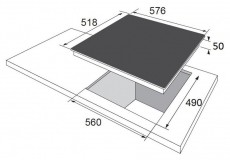 Amica HI 6140 W Indukciós főzőlap Konyhai termékek - Sütő-főzőlap, tűzhely (beépíthető) - Indukciós főzőlap (beépíthető) - 318215