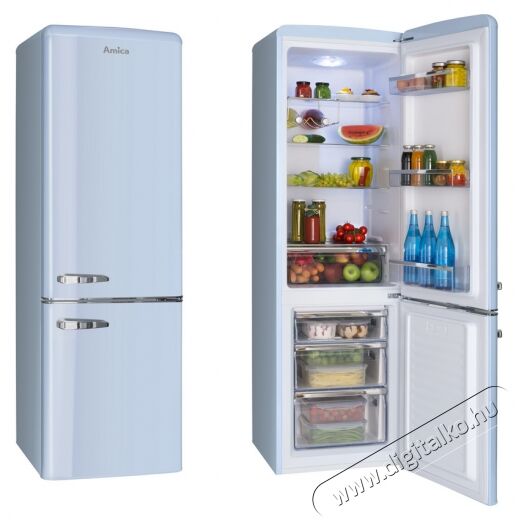 Amica FK2965.3LAA retro alulfagyasztós hűtőszekrény Konyhai termékek - Hűtő, fagyasztó (szabadonálló) - Alulfagyasztós kombinált hűtő - 345077