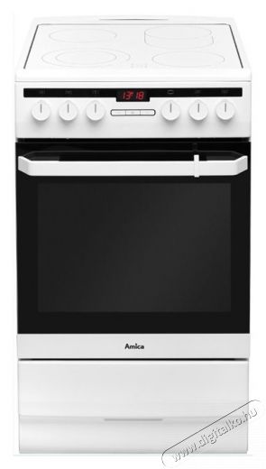Amica 55762 (508CE2.313EHTaDQ(W)) elektromos tűzhely Konyhai termékek - Sütő-főzőlap, tűzhely (szabadonálló) - Elektromos tűzhely (szabadonálló) - 306434