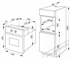 Amica EB 13561 E beépíthető sütő Konyhai termékek - Sütő-főzőlap, tűzhely (beépíthető) - Sütő (beépíthető) - 491190