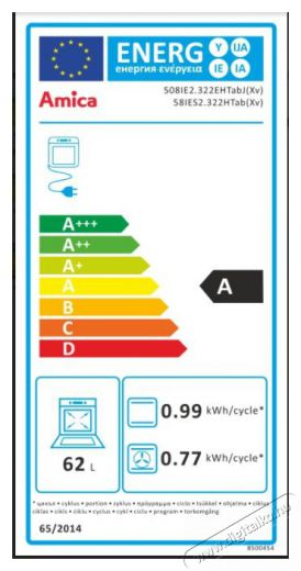 Amica 58IES2.322HTab(Xv) (56281) indukciós tűzhely Konyhai termékek - Sütő-főzőlap, tűzhely (szabadonálló) - Elektromos tűzhely (szabadonálló) - 344899