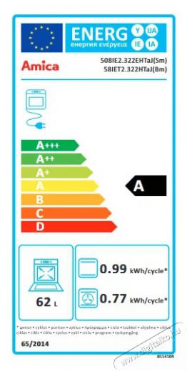 Amica 58IET2.322HTaJ(Bm) indukciós tűzhely Konyhai termékek - Sütő-főzőlap, tűzhely (szabadonálló) - Elektromos tűzhely (szabadonálló) - 503145