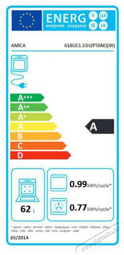 Amica 55700 (618GE3.33HZPTaNQ(W)) kombinált tűzhely Konyhai termékek - Sütő-főzőlap, tűzhely (szabadonálló) - Kombinált tűzhely (szabadonálló) - 309066