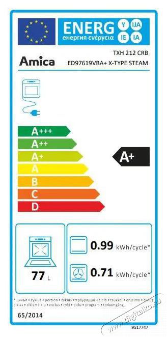 Amica TXH 212 CRB Konyhai term&eacute;kek - S&uuml;tő-főzőlap, tűzhely (be&eacute;p&iacute;thető) - S&uuml;tő (be&eacute;p&iacute;thető) - 505598