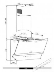 Amica SKZ 65 BW Konyhai termékek - Páraelszívó - Kürtős - 509656