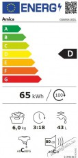 Amica GWAS610DL Háztartás / Otthon / Kültér - Mosógép / szárítógép - Elöltöltős keskeny (45cm-ig) mosógép - 515116