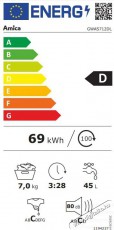 Amica GWAS712DL Háztartás / Otthon / Kültér - Mosógép / szárítógép - Elöltöltős keskeny (45cm-ig) mosógép - 515117