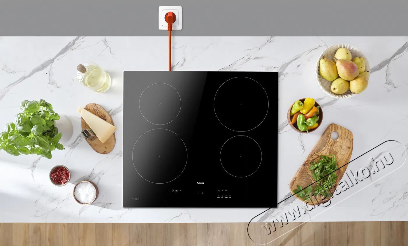 Amica DI 6410 PPB Konyhai term&eacute;kek - S&uuml;tő-főzőlap, tűzhely (be&eacute;p&iacute;thető) - Indukci&oacute;s főzőlap (be&eacute;p&iacute;thető) - 515131