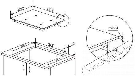Amica DI 6410 PPB Konyhai term&eacute;kek - S&uuml;tő-főzőlap, tűzhely (be&eacute;p&iacute;thető) - Indukci&oacute;s főzőlap (be&eacute;p&iacute;thető) - 515131