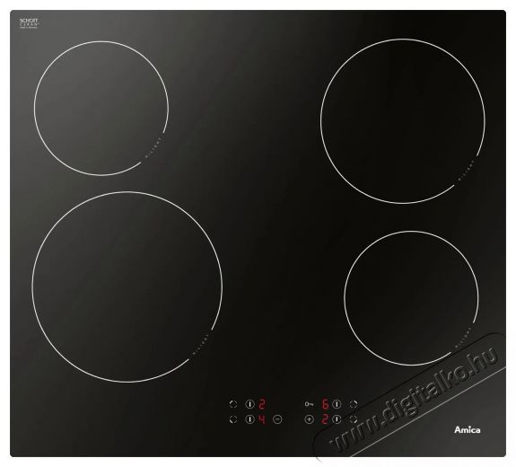 Amica DS 6401 B Konyhai termékek - Sütő-főzőlap, tűzhely (beépíthető) - Elektromos főzőlap (beépíthető) - 515129
