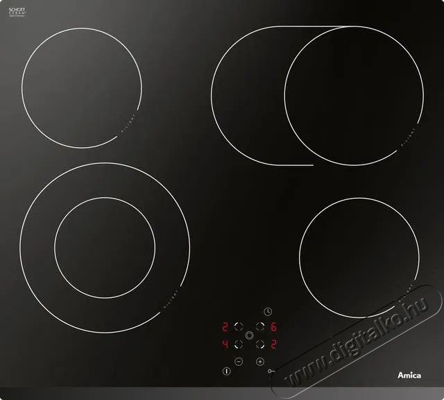 Amica DS 6423 B Konyhai term&eacute;kek - S&uuml;tő-főzőlap, tűzhely (be&eacute;p&iacute;thető) - Elektromos főzőlap (be&eacute;p&iacute;thető) - 515133