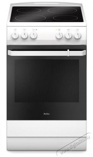 Amica 510CE1.30P W Konyhai term&eacute;kek - S&uuml;tő-főzőlap, tűzhely (szabadon&aacute;ll&oacute;) - Elektromos tűzhely (szabadon&aacute;ll&oacute;) - 505221
