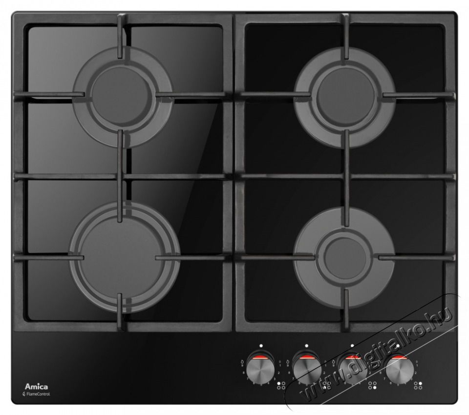 Amica HGG60B g&aacute;z főzőlap Konyhai term&eacute;kek - S&uuml;tő-főzőlap, tűzhely (be&eacute;p&iacute;thető) - G&aacute;zfőzőlap (be&eacute;p&iacute;thető) - 530929