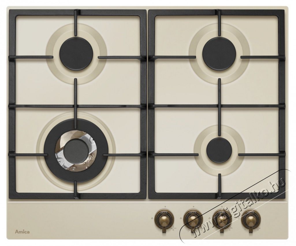 Amica HGSCi RETRO g&aacute;z főzőlap Konyhai term&eacute;kek - S&uuml;tő-főzőlap, tűzhely (be&eacute;p&iacute;thető) - G&aacute;zfőzőlap (be&eacute;p&iacute;thető) - 530927