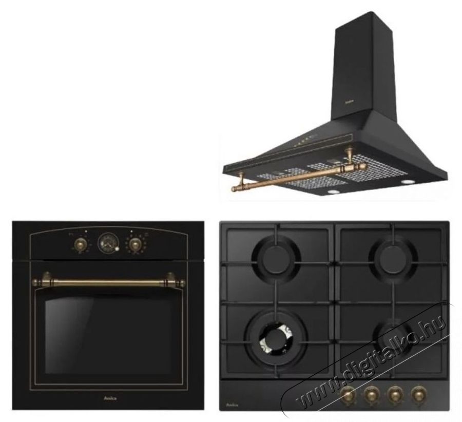 Amica rusztikus be&eacute;p&iacute;thető szett Konyhai term&eacute;kek - S&uuml;tő-főzőlap, tűzhely (be&eacute;p&iacute;thető) - S&uuml;tő-főzőlap szett (be&eacute;p&iacute;thető) - 531617