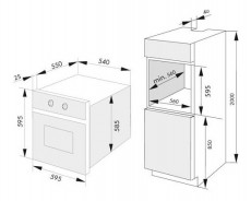 Amica 55177 (IN 833W) elektromos sütő Konyhai termékek - Sütő-főzőlap, tűzhely (beépíthető) - Sütő (beépíthető) - 309883