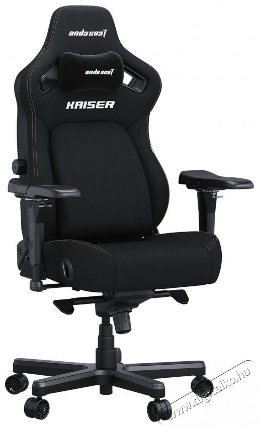 Anda Seat Kaiser 4 Premium Gaming Chair - L Size Black Fabric Iroda &eacute;s sz&aacute;m&iacute;t&aacute;stechnika - Egy&eacute;b sz&aacute;m&iacute;t&aacute;stechnikai term&eacute;k - 518129