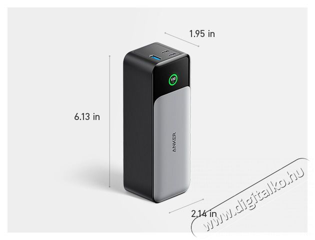 Anker Powerbank GaNPrime 24000mAh, 140W, USB-C Input/Output, USB-A+USB-C Output, fekete - A1289011 Mobil / Kommunik&aacute;ci&oacute; / Smart - Powerbank / K&uuml;lső akkumul&aacute;tor &eacute;s t&ouml;ltő - 501194