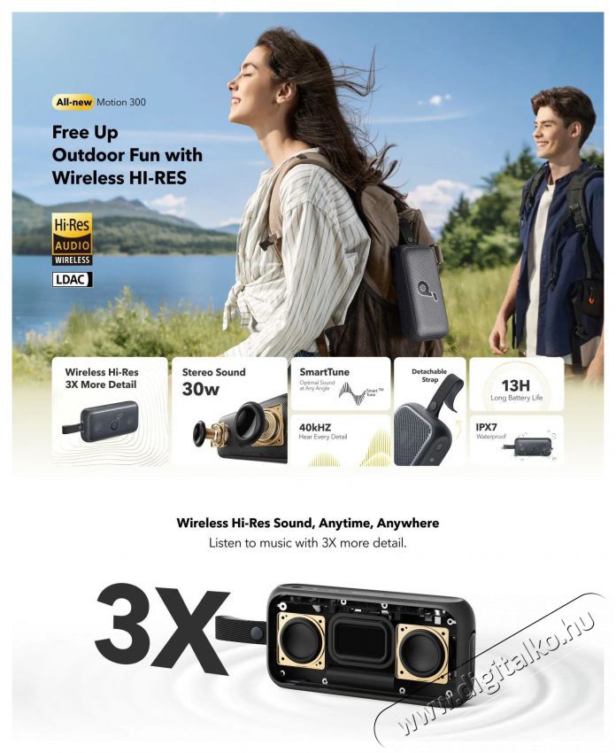 Anker Soundcore Motion 300 Audio-Video / Hifi / Multim&eacute;dia - Hordozhat&oacute;, vezet&eacute;k n&eacute;lk&uuml;li / bluetooth hangsug&aacute;rz&oacute; - Hordozhat&oacute;, vezet&eacute;k n&eacute;lk&uuml;li / bluetooth hangsug&aacute;rz&oacute; - 523615
