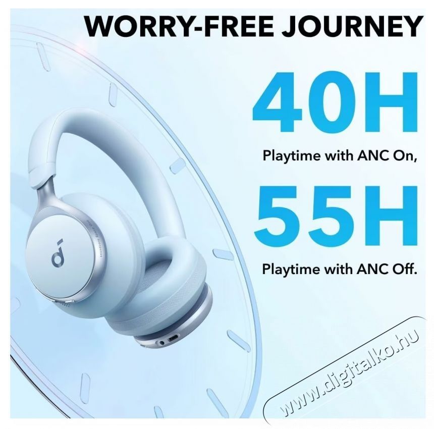 Anker Soundcore Q20i blue Audio-Video / Hifi / Multim&eacute;dia - F&uuml;l &eacute;s Fejhallgat&oacute;k - Fejhallgat&oacute; mikrofonnal / headset - 493813