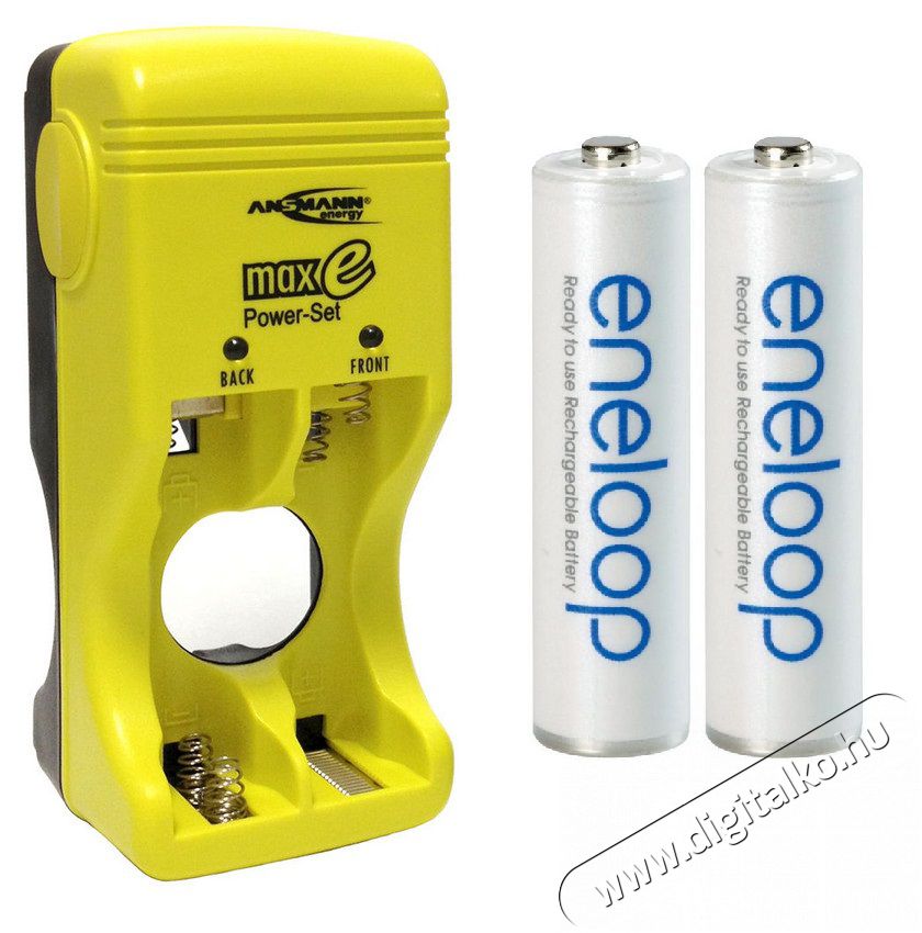 Ansmann energy power set + 2db AA akku 1900mAh töltő szett Akkuk és töltők - Elem méretű akku és töltő - Szettben - 292829