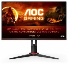 Aoc Gaming 144Hz IPS monitor 27 27G2U/BK, 1920x1080, 16:9, 250cd/m2, 1ms, 2xHDMI/DP/VGA/4xUSB, Pivot, hangsz&oacute;r&oacute; Iroda &eacute;s sz&aacute;m&iacute;t&aacute;stechnika - Monitor - Monitor - 488017