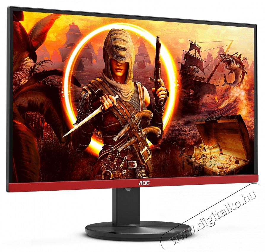 Aoc Gaming 144Hz VA monitor 23.8 G2490VXA, 1920x1080, 16:9, 350cd/m2, 1ms, HDMI/DisplayPort, hangsz&oacute;r&oacute; Iroda &eacute;s sz&aacute;m&iacute;t&aacute;stechnika - Monitor - Monitor - 490543