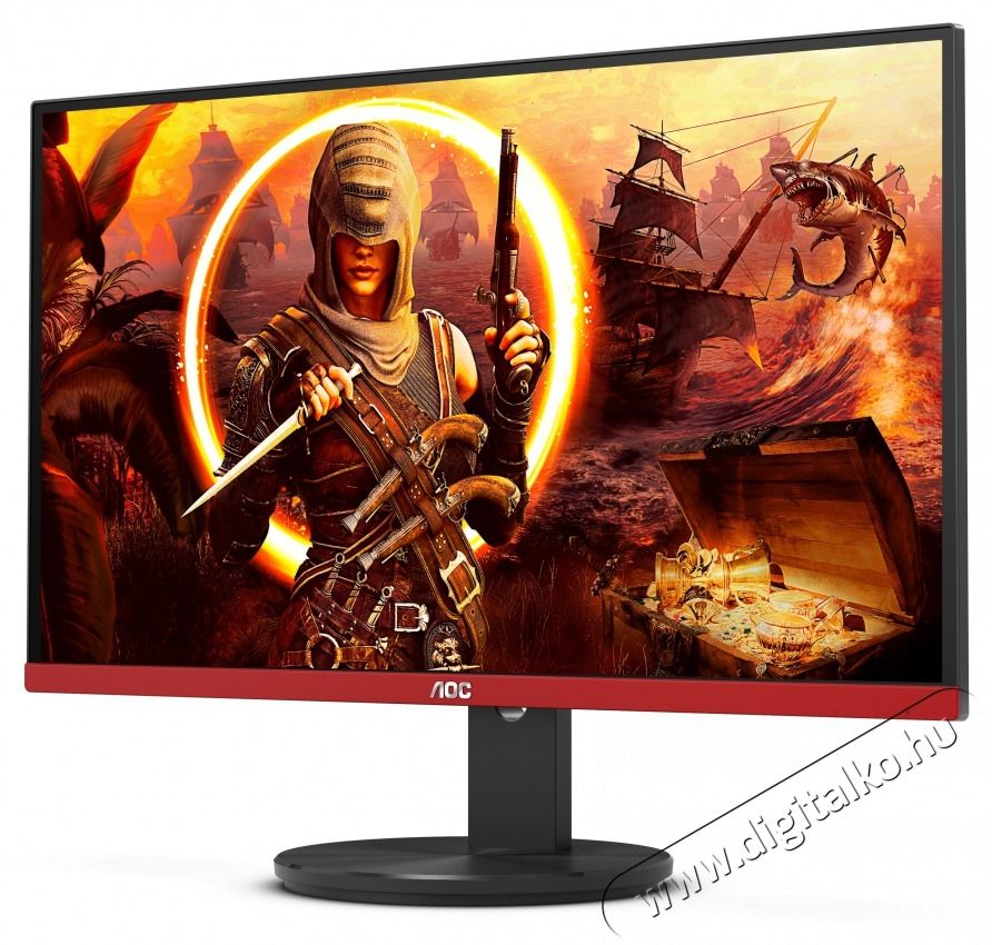 Aoc Gaming 144Hz VA monitor 23.8 G2490VXA, 1920x1080, 16:9, 350cd/m2, 1ms, HDMI/DisplayPort, hangsz&oacute;r&oacute; Iroda &eacute;s sz&aacute;m&iacute;t&aacute;stechnika - Monitor - Monitor - 490543