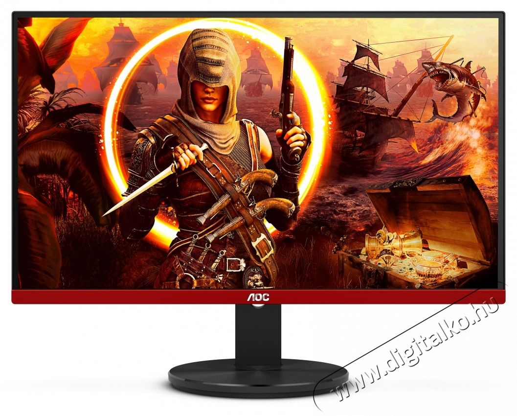 Aoc Gaming 144Hz VA monitor 23.8 G2490VXA, 1920x1080, 16:9, 350cd/m2, 1ms, HDMI/DisplayPort, hangsz&oacute;r&oacute; Iroda &eacute;s sz&aacute;m&iacute;t&aacute;stechnika - Monitor - Monitor - 490543