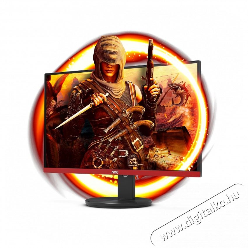 Aoc Gaming 144Hz VA monitor 23.8 G2490VXA, 1920x1080, 16:9, 350cd/m2, 1ms, HDMI/DisplayPort, hangsz&oacute;r&oacute; Iroda &eacute;s sz&aacute;m&iacute;t&aacute;stechnika - Monitor - Monitor - 490543