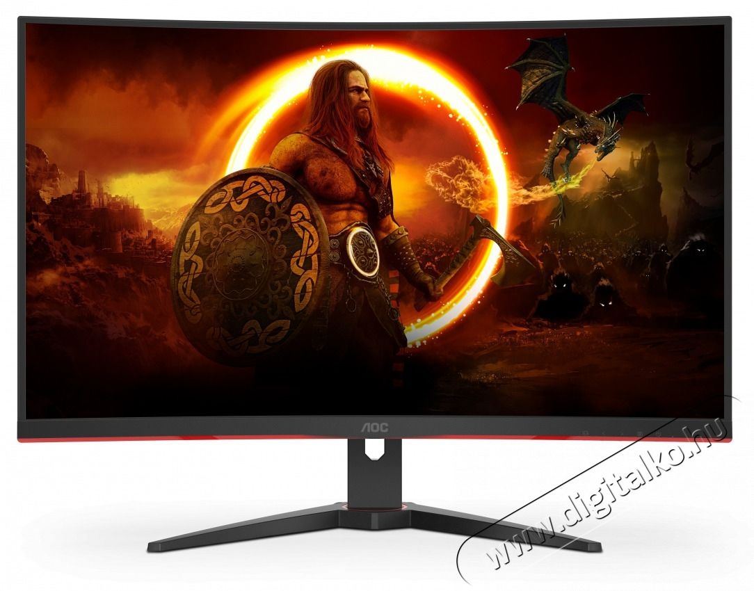 Aoc &Iacute;velt Gaming 240Hz VA monitor 31.5 C32G2ZE/BK, 1920x1080, 16:9, 300cd/m2, 1ms, 2xHDMI/DisplayPort Iroda &eacute;s sz&aacute;m&iacute;t&aacute;stechnika - Monitor - Monitor - 489113