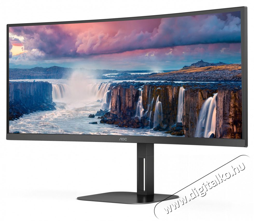 Aoc 34 CU34V5C BK UWQHD VA 100Hz HDMI USB-C DP &iacute;velt monitor Iroda &eacute;s sz&aacute;m&iacute;t&aacute;stechnika - Monitor - Monitor - 514029