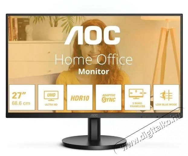 Aoc U27B3M Monitor Iroda &eacute;s sz&aacute;m&iacute;t&aacute;stechnika - Monitor - Monitor - 531389