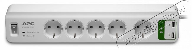 APC PM5U-GR SURGE PROTECTOR Túlfeszültségvédő Háztartás / Otthon / Kültér - Világítás / elektromosság - Hálózati elosztó / hosszabbító / adapter - 390100