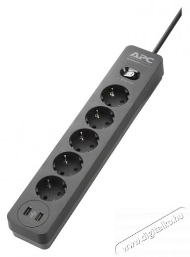 APC PME5U2B-GR SURGE PROTECTOR fekete túlfeszültségvédő Háztartás / Otthon / Kültér - Világítás / elektromosság - Hálózati elosztó / hosszabbító / adapter - 390101