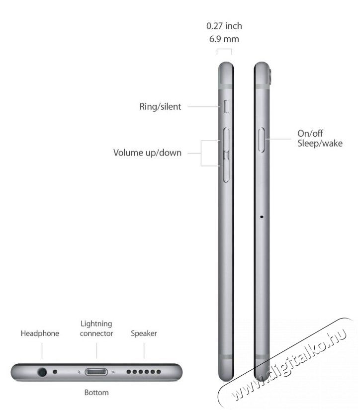 Apple iPhone 6 Plus 64GB (MGAJ2) - ezüst Mobil / Kommunikáció / Smart - Okostelefon - iOS - 303078