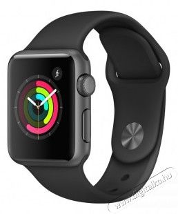 Apple Watch S1 38mm (MP022MP/A) asztroszürke alumíniumtok, fekete sportszíjjal Mobil / Kommunikáció / Smart - Okos eszköz - Okosóra - 311307