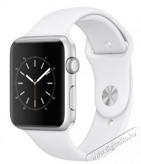Apple Watch S1 42mm (MNNL2MP/A) ezüstszínű alumíniumtok, fehér sportszíjjal Mobil / Kommunikáció / Smart - Okos eszköz - Okosóra - 311312