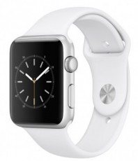 Apple Watch S1 42mm (MNNL2MP/A) ezüstszínű alumíniumtok, fehér sportszíjjal Mobil / Kommunikáció / Smart - Okos eszköz - Okosóra - 311312
