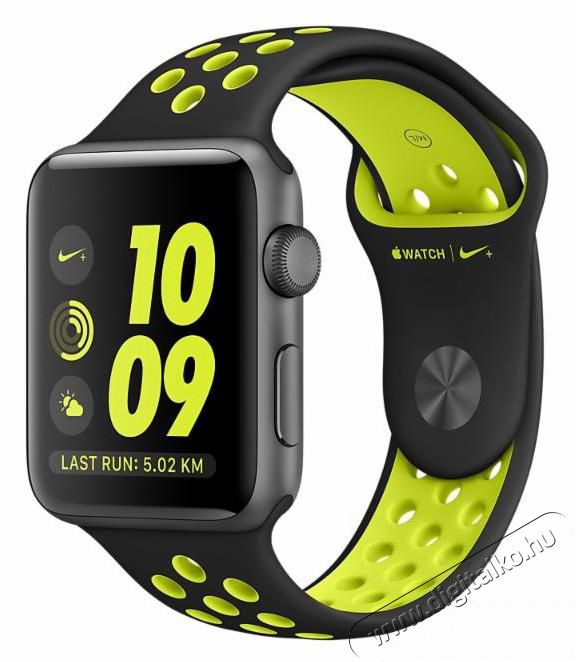 Apple Watch Series 2 Nike+ 38mm Asztroszürke alumíniumtok, antracit-fekete Nike sportszíjjal (MP082MP/A) Mobil / Kommunikáció / Smart - Okos eszköz - Okosóra - 320085
