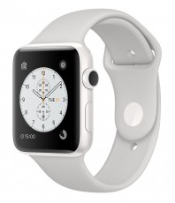 Apple Watch S2 38mm (MNPF2MP/A) fehér kerámia tok, felhőszínű sportszíjjal Mobil / Kommunikáció / Smart - Okos eszköz - Okosóra - 320071