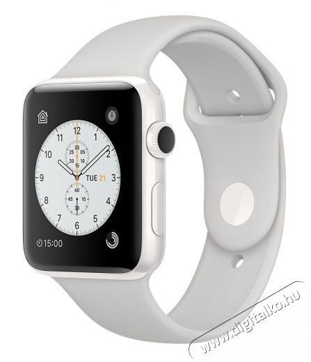 Apple Watch S2 38mm (MNPF2MP/A) fehér kerámia tok, felhőszínű sportszíjjal Mobil / Kommunikáció / Smart - Okos eszköz - Okosóra - 320071
