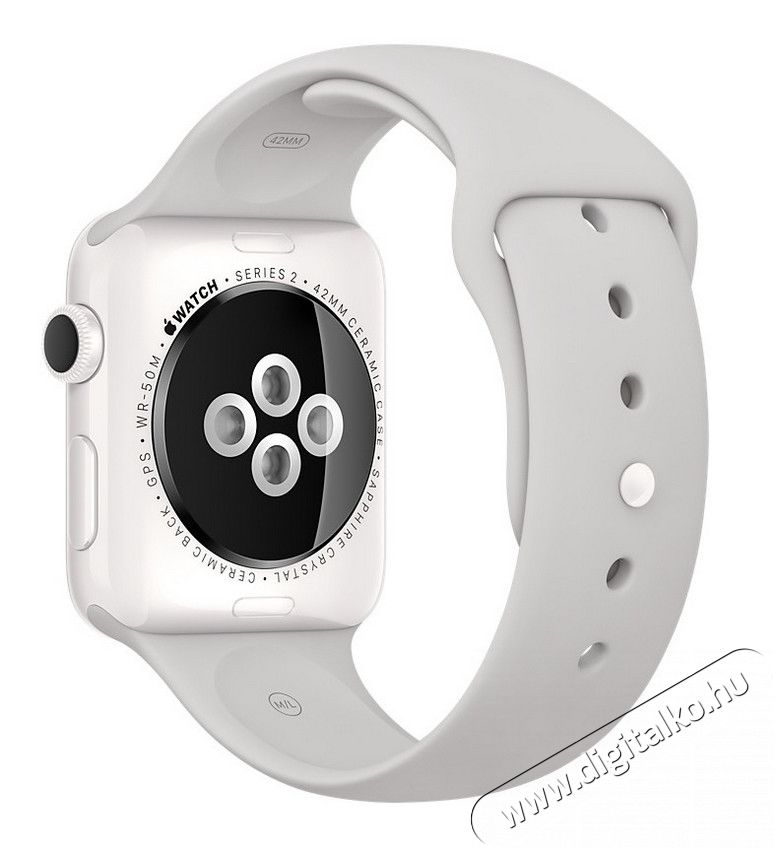 Apple Watch S2 38mm (MNPF2MP/A) fehér kerámia tok, felhőszínű sportszíjjal Mobil / Kommunikáció / Smart - Okos eszköz - Okosóra - 320071