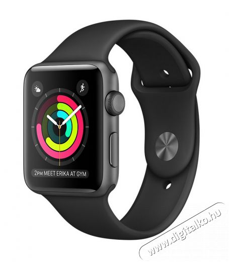 Apple Watch S2 42mm asztroszürke alumíniumtok, fekete sportszíjjal (MP062MP/A) Mobil / Kommunikáció / Smart - Okos eszköz - Okosóra - 317537