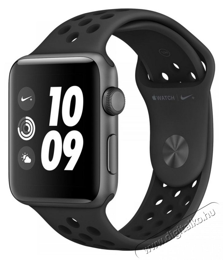 Apple Watch S3 42mm asztrosz&uuml;rke alum&iacute;niumtok, antracit-fekete sportsz&iacute;jjal Mobil / Kommunik&aacute;ci&oacute; / Smart - Okos eszk&ouml;z - Okos kark&ouml;tő - 331081